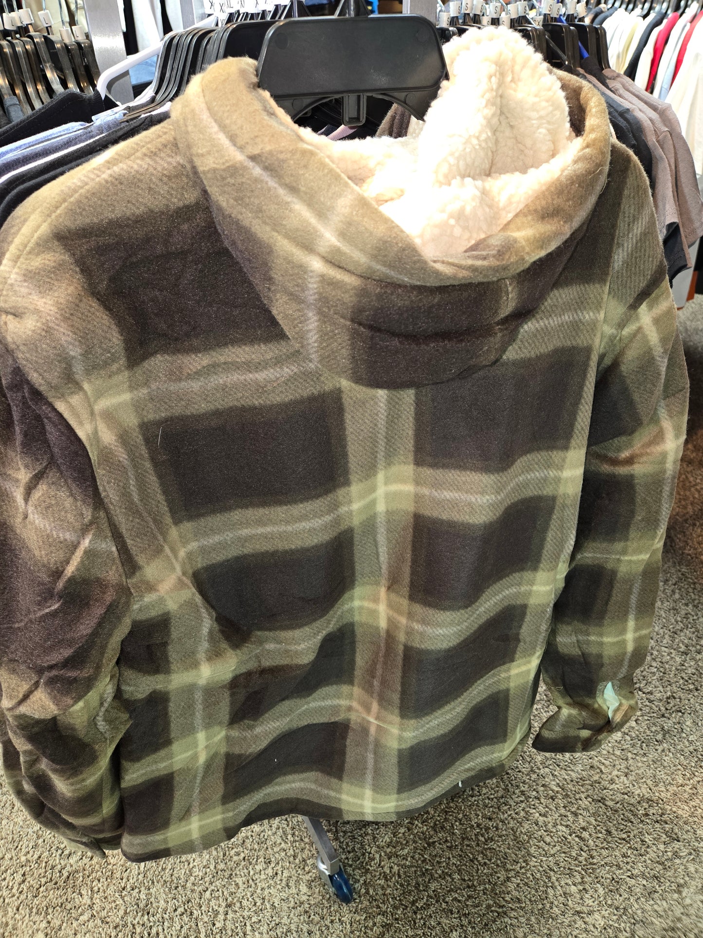 Flannel Zip-Up Hoodie