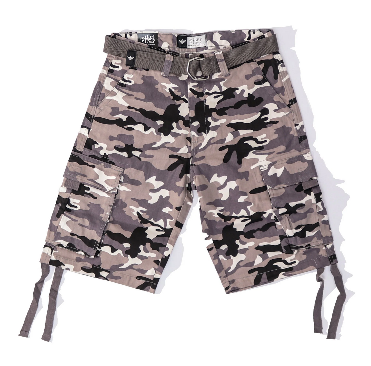 Cargo Shorts - Camo Grey