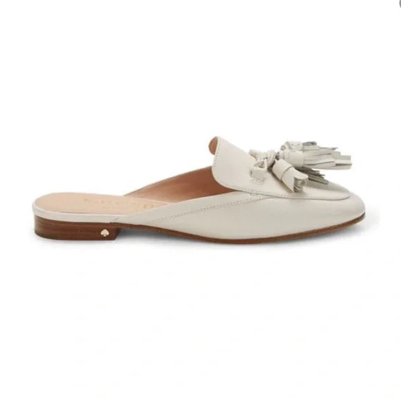 Cadenza Leather Slide Mule Loafer in Parchment(Off White) NEW Size 10B