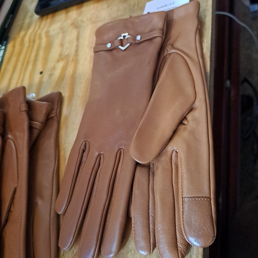 Kate Spade Brown Leather Gloves