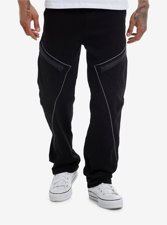 Zipper Pocket Pants Black